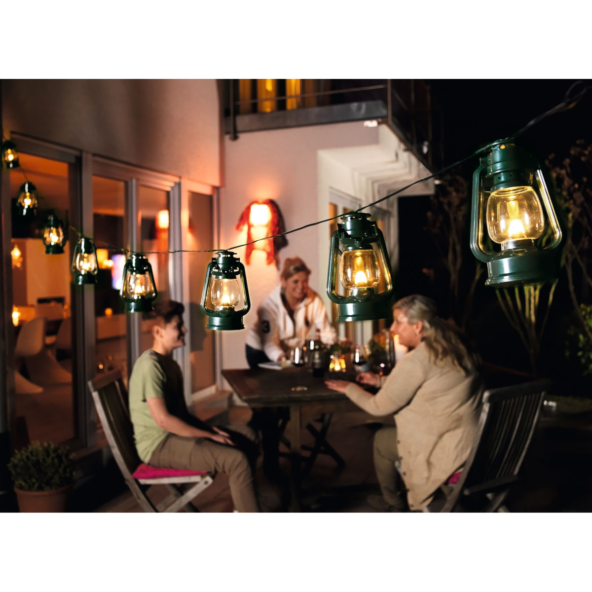 Konstsmide LED-Laternen-Lichterkette 8 Sturmlaternen Bild 3