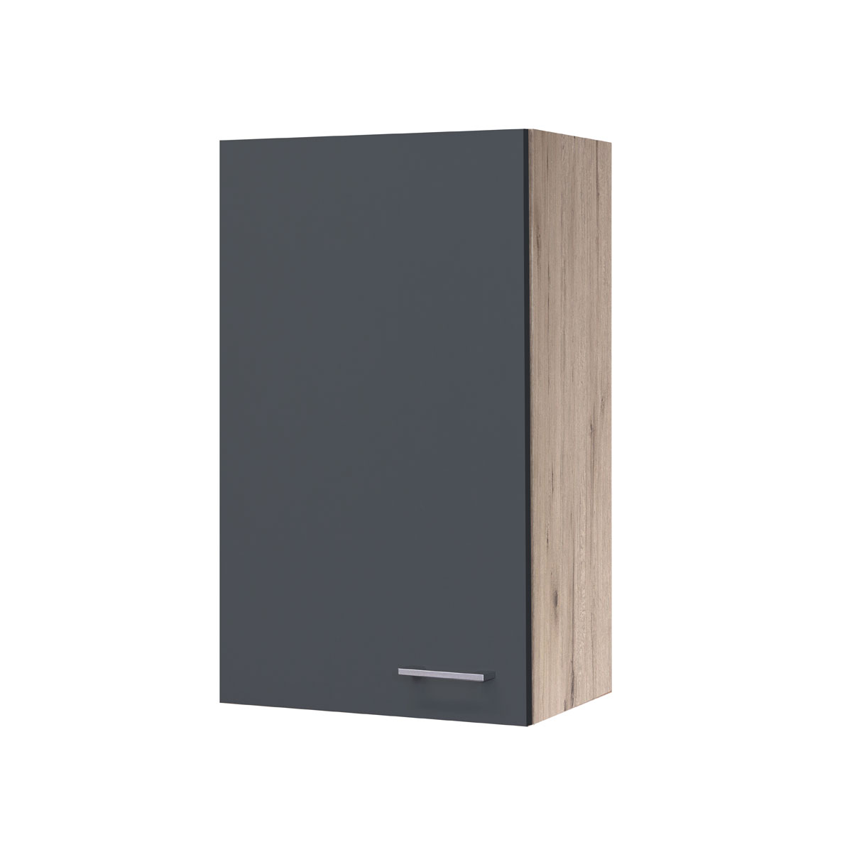 Flex-Well Küchenoberschrank „Tiago“, 50x89x32 cm, basaltgrau/San Remo Eiche