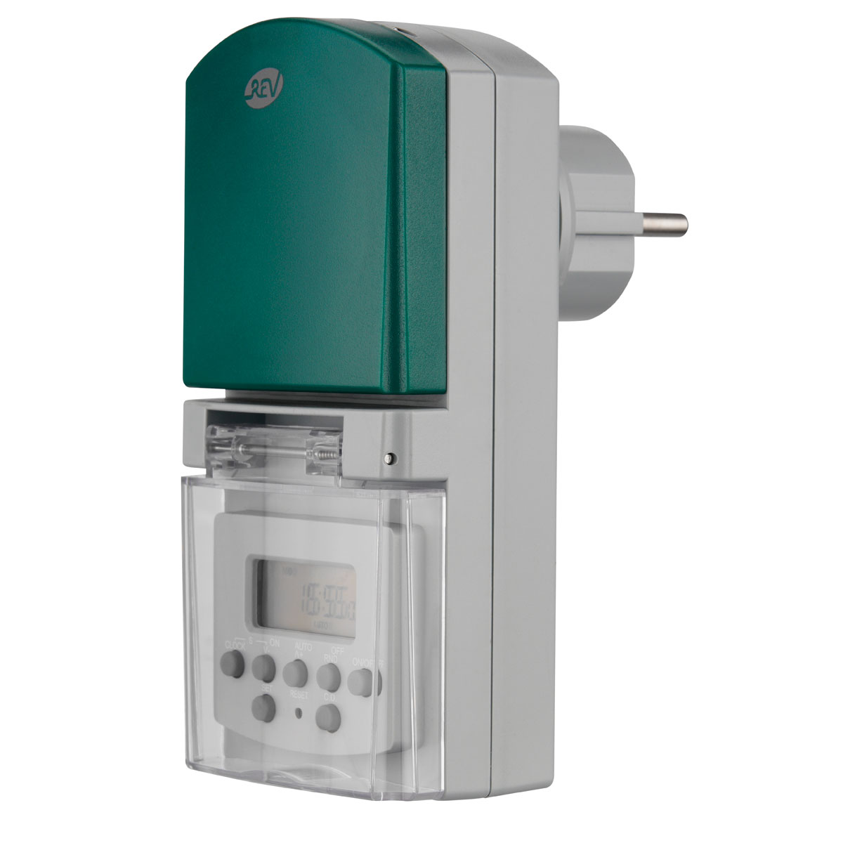REV Ritter Zeitschaltuhr außen IP44 digital Standard 140 Schaltzeiten grau-grün Bild 4