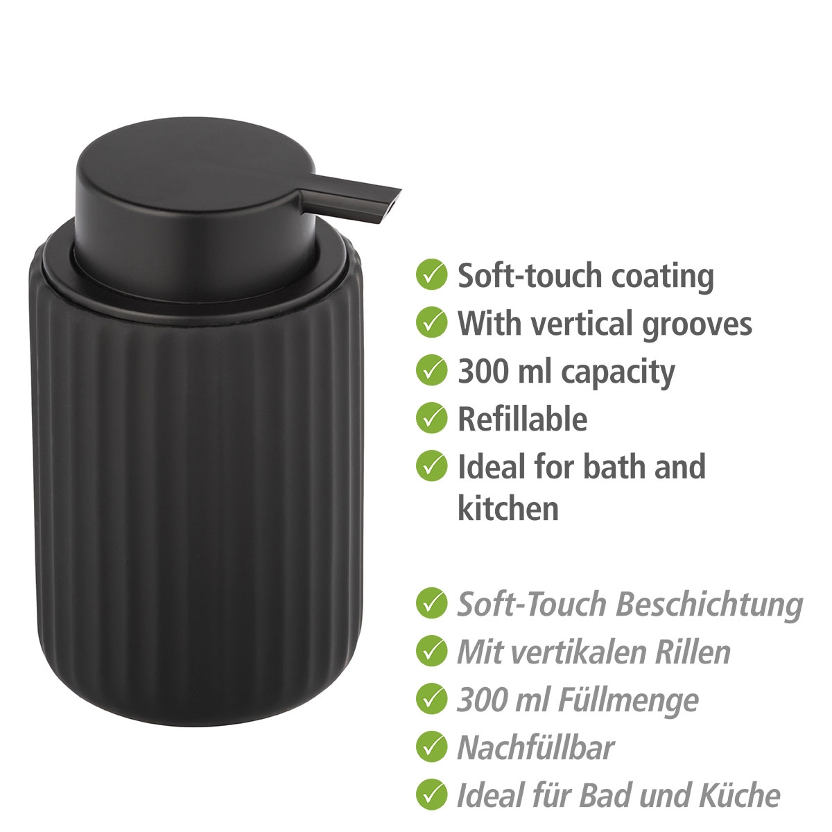 Wenko Seifenspender Belluno schwarz Bild 2