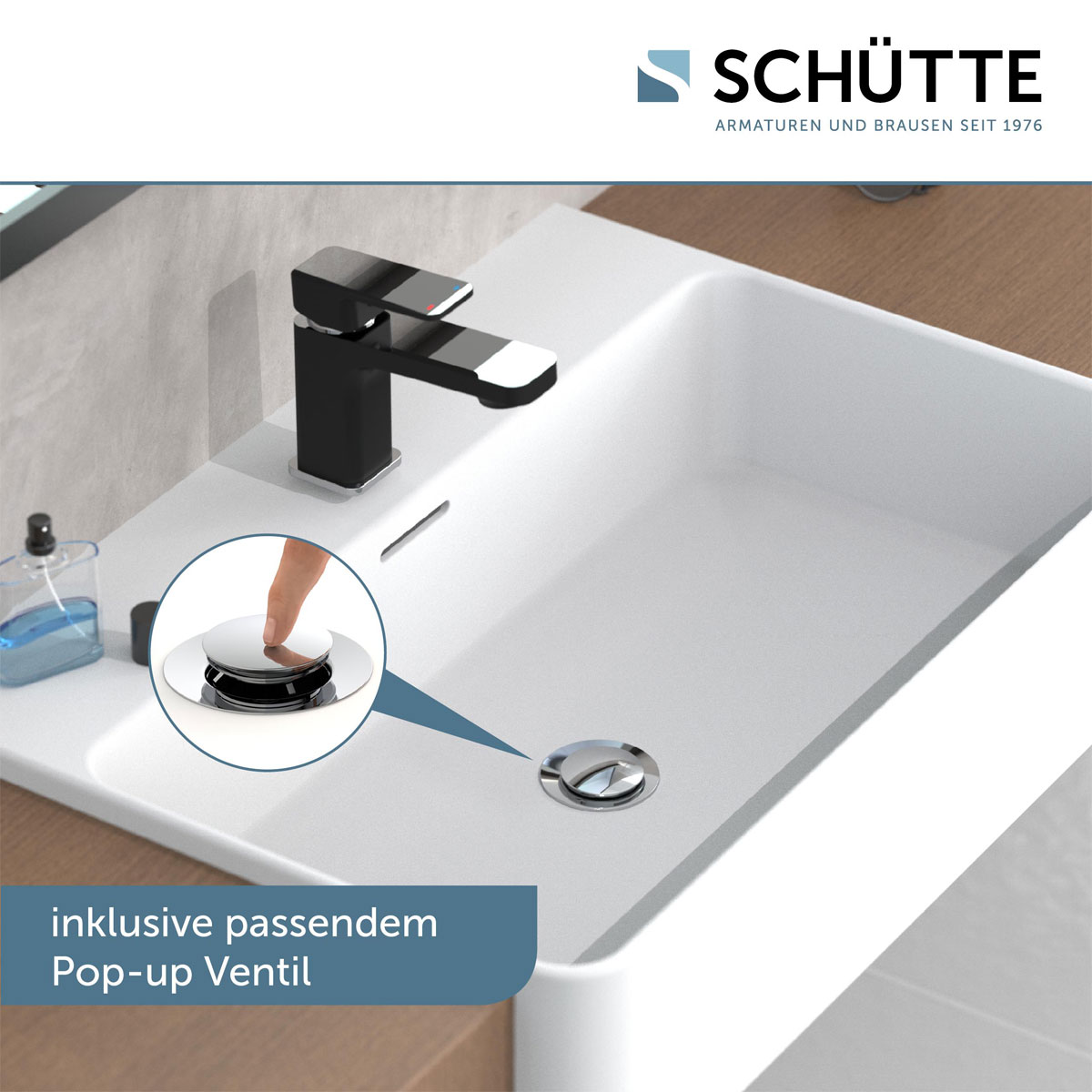 Schütte  Waschtischarmatur „Madagaskar“ schwarz/chrom Bild 3