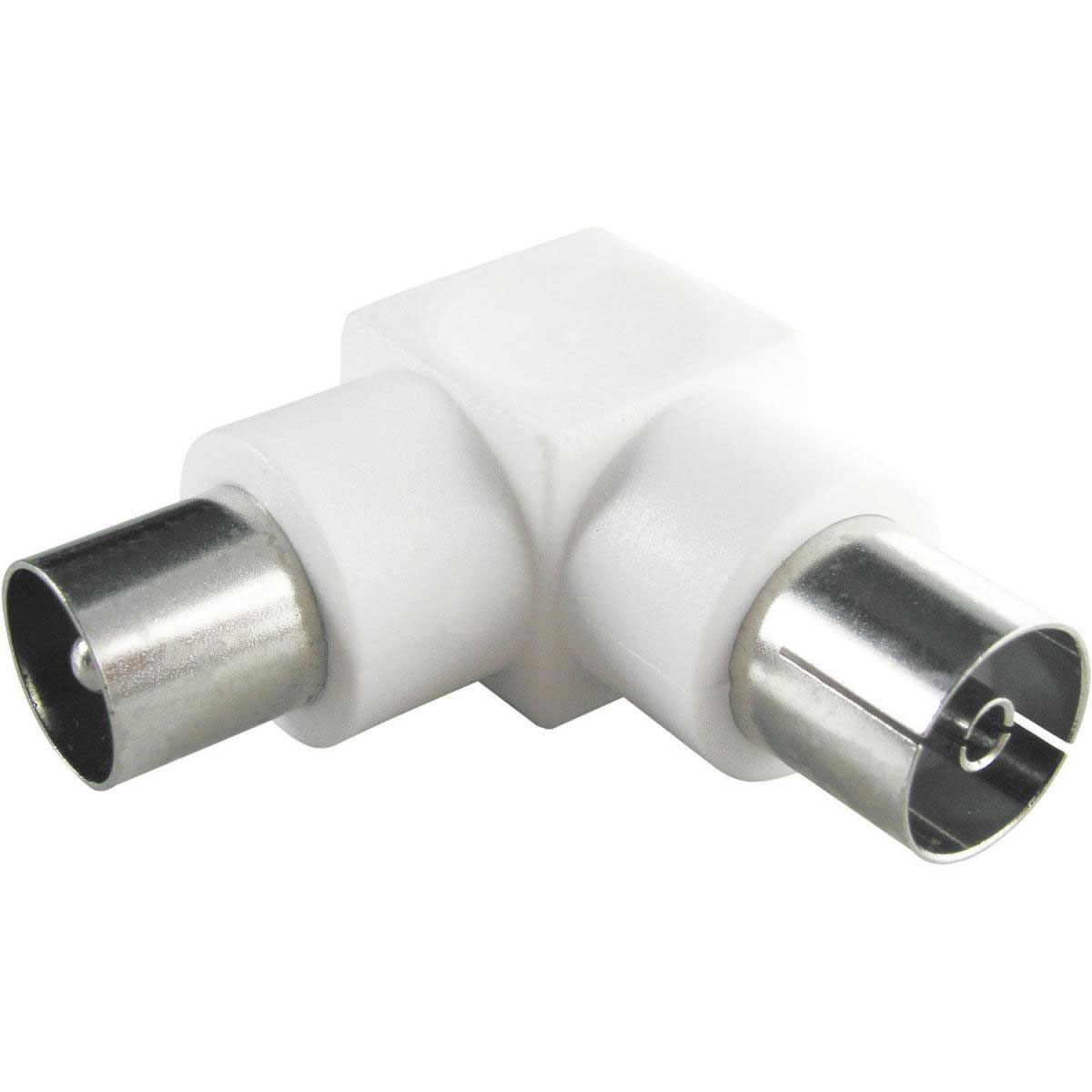 Schwaiger IEC-Winkeladapter 90Grad für Antennenkabel weiß