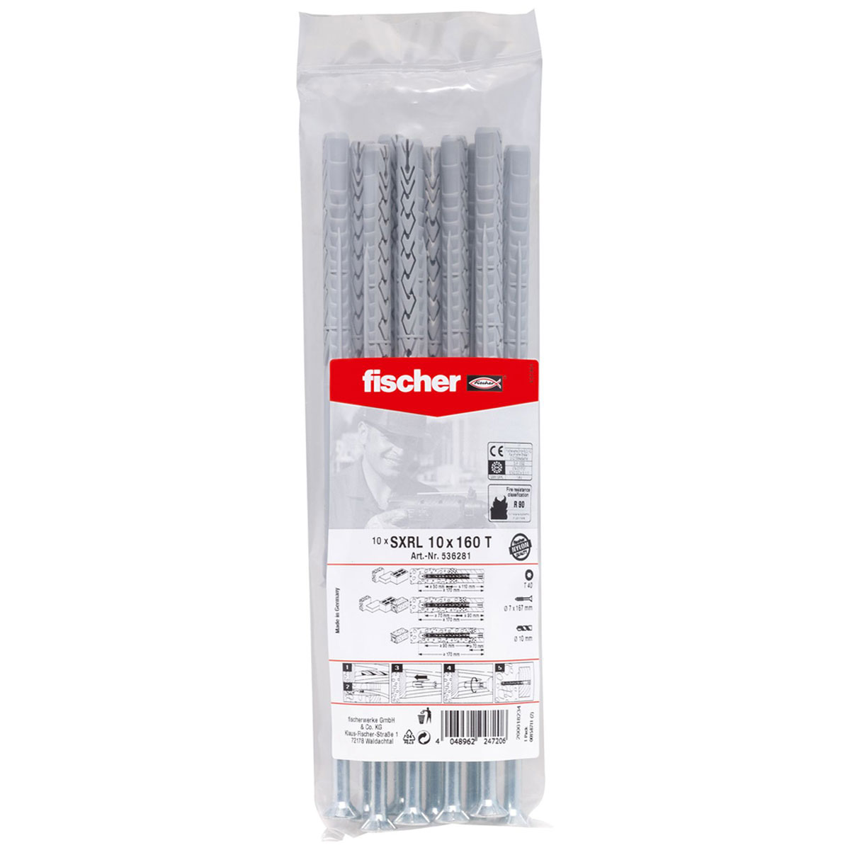 Fischer Langschaftdübel SXRL 10 x 160 mm T 10 Stück