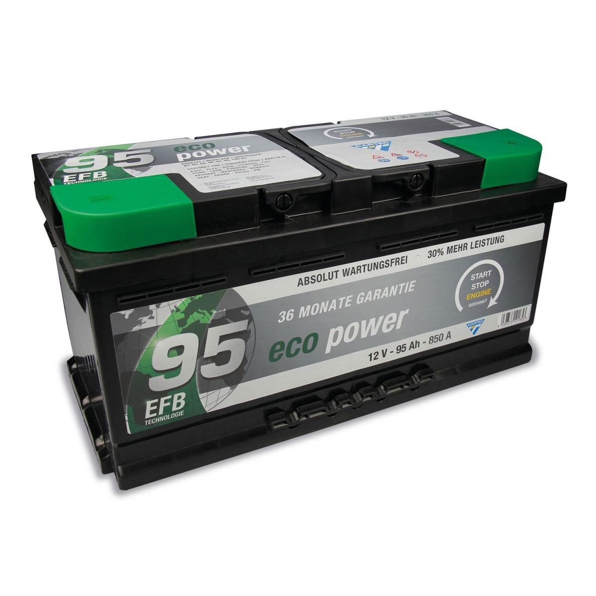 CARTEC und 95 Batterie 12V/95Ah/850A Start-Stopp Technologie