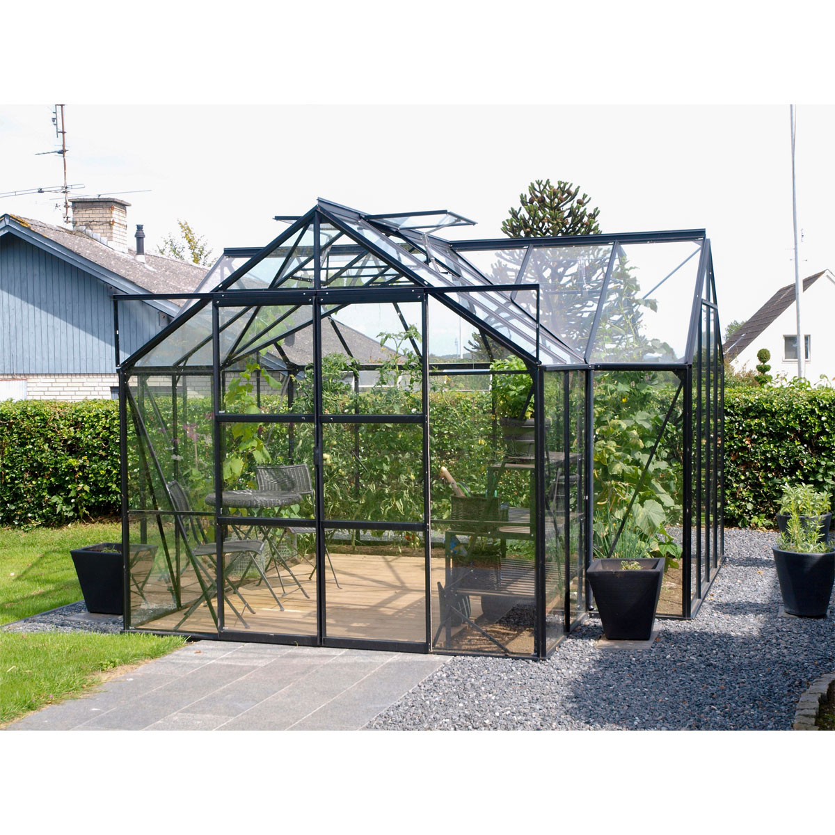 Vitavia Gewächshaus Sirona 13m² 3 mm schwarz