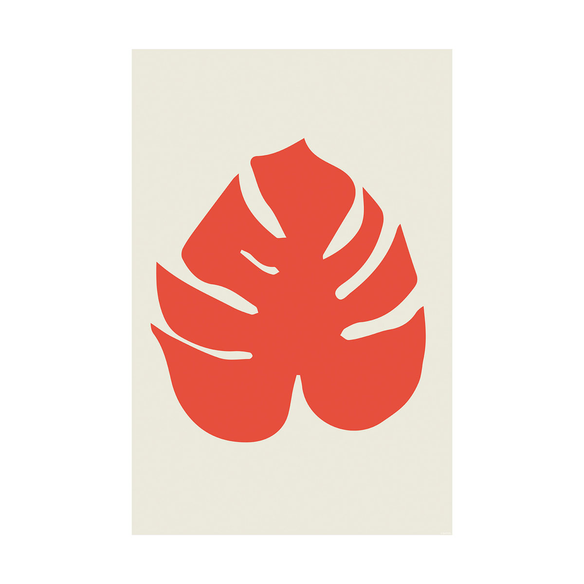 Komar  Wandbild Winter Tropics Black Panther Monstera 50x70 cm Bild 2