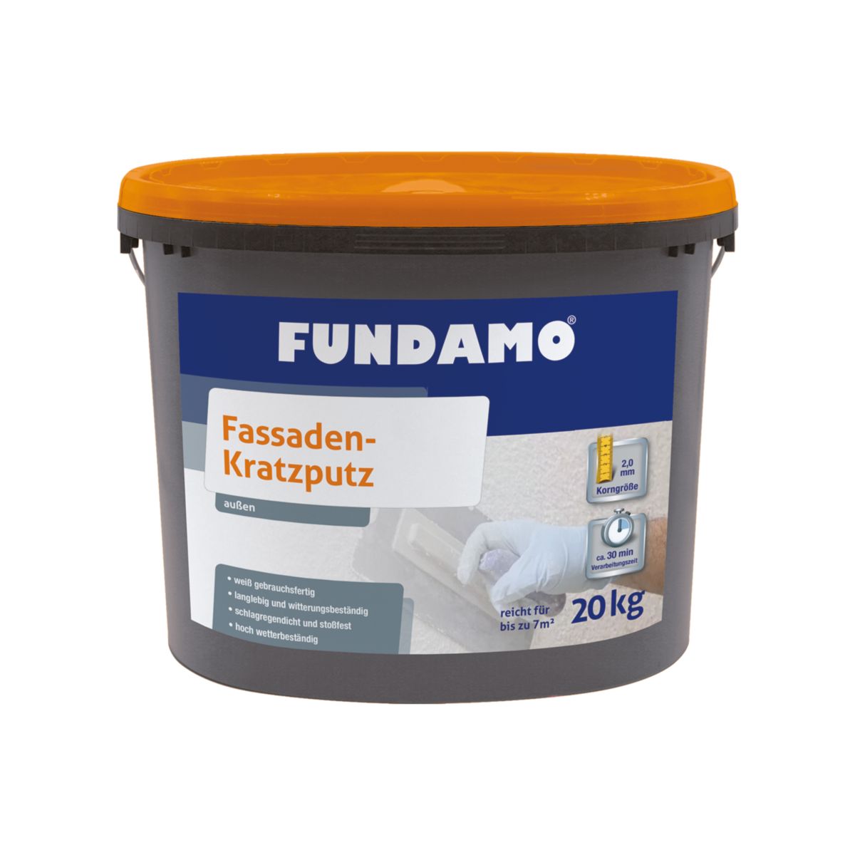 Fundamo Fassaden Kratzputz 2 mm