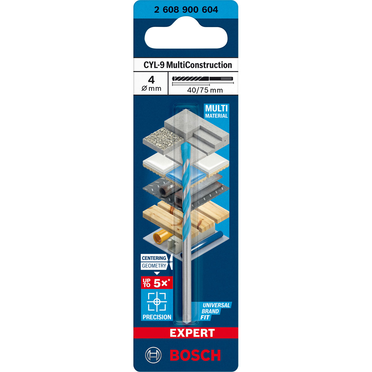 Bosch Professional  Expert CYL-9 MultiConstruction Bohrer 4 x 45 x 75 mm d 3,8 mm Bild 2