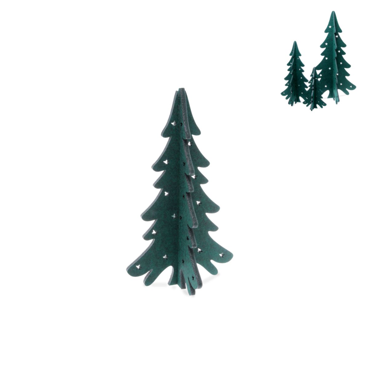 Deko Tannen mit gestanzten Sternen 35cm grün