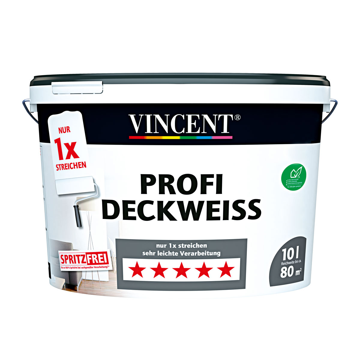 Vincent Innenfarbe Profi Deckweiß 10 L