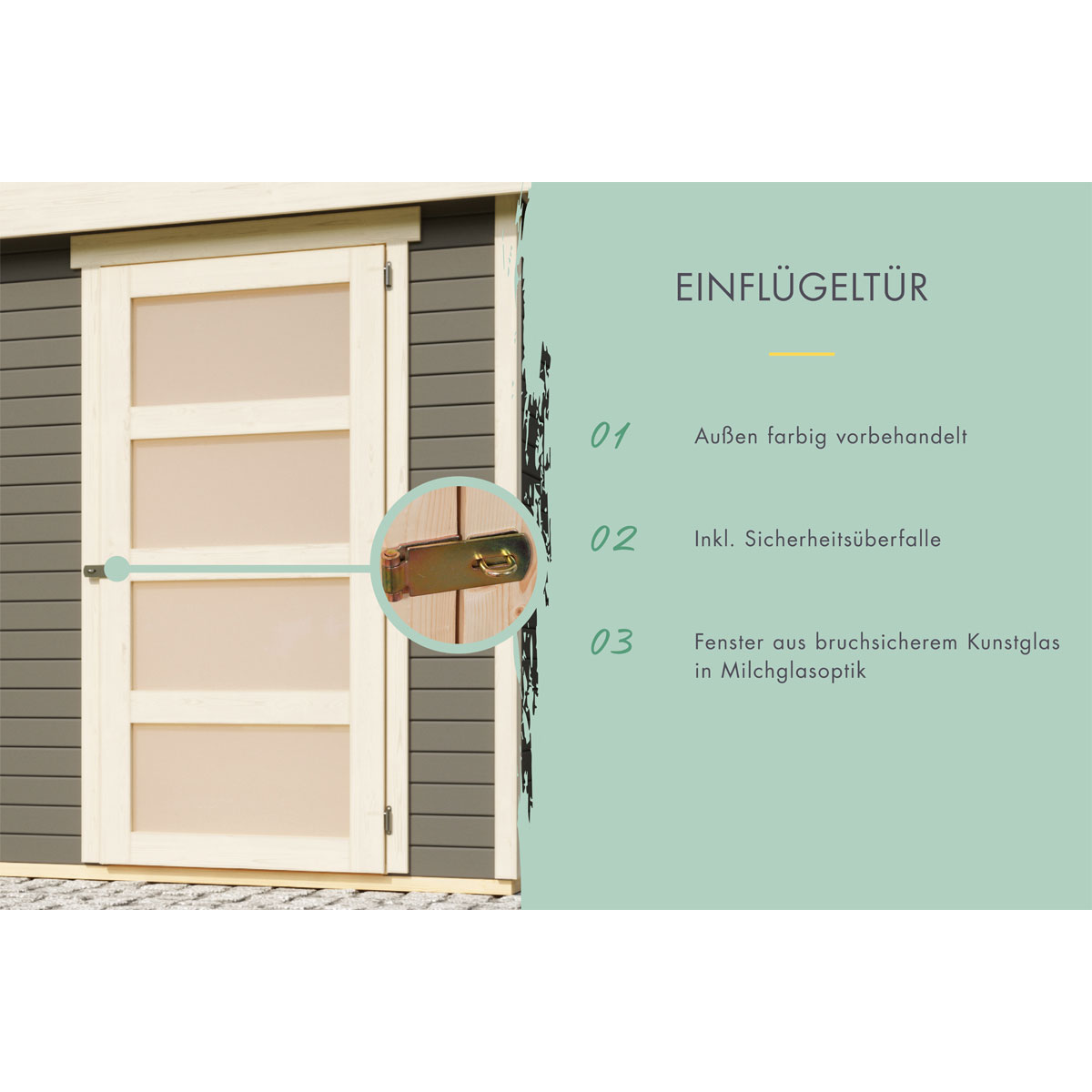 Karibu Gartenhaus Muehlentrup 3 terragrau Bild 8