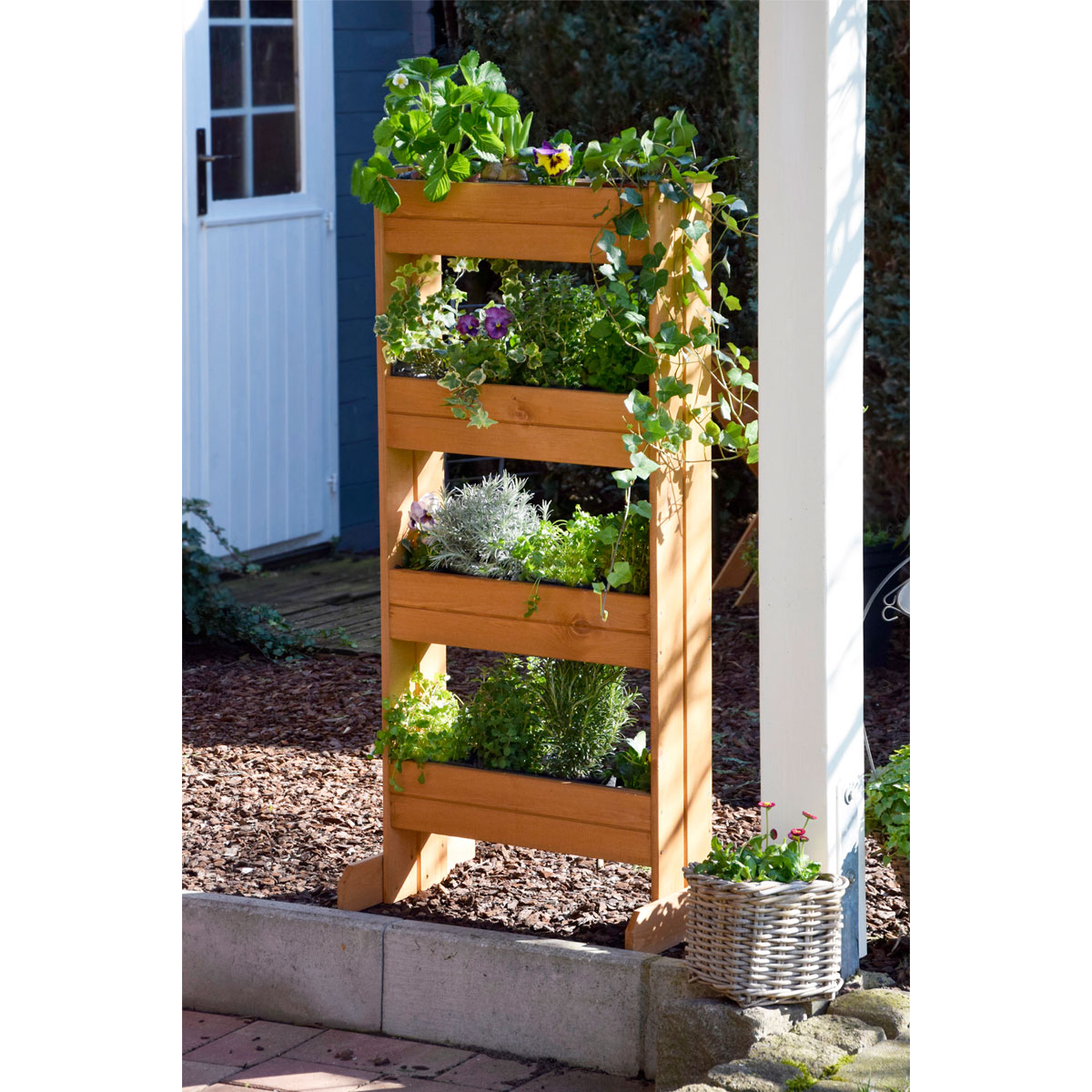 dobar Hochbeet 55 x 125 x 40 cm braun Bild 3