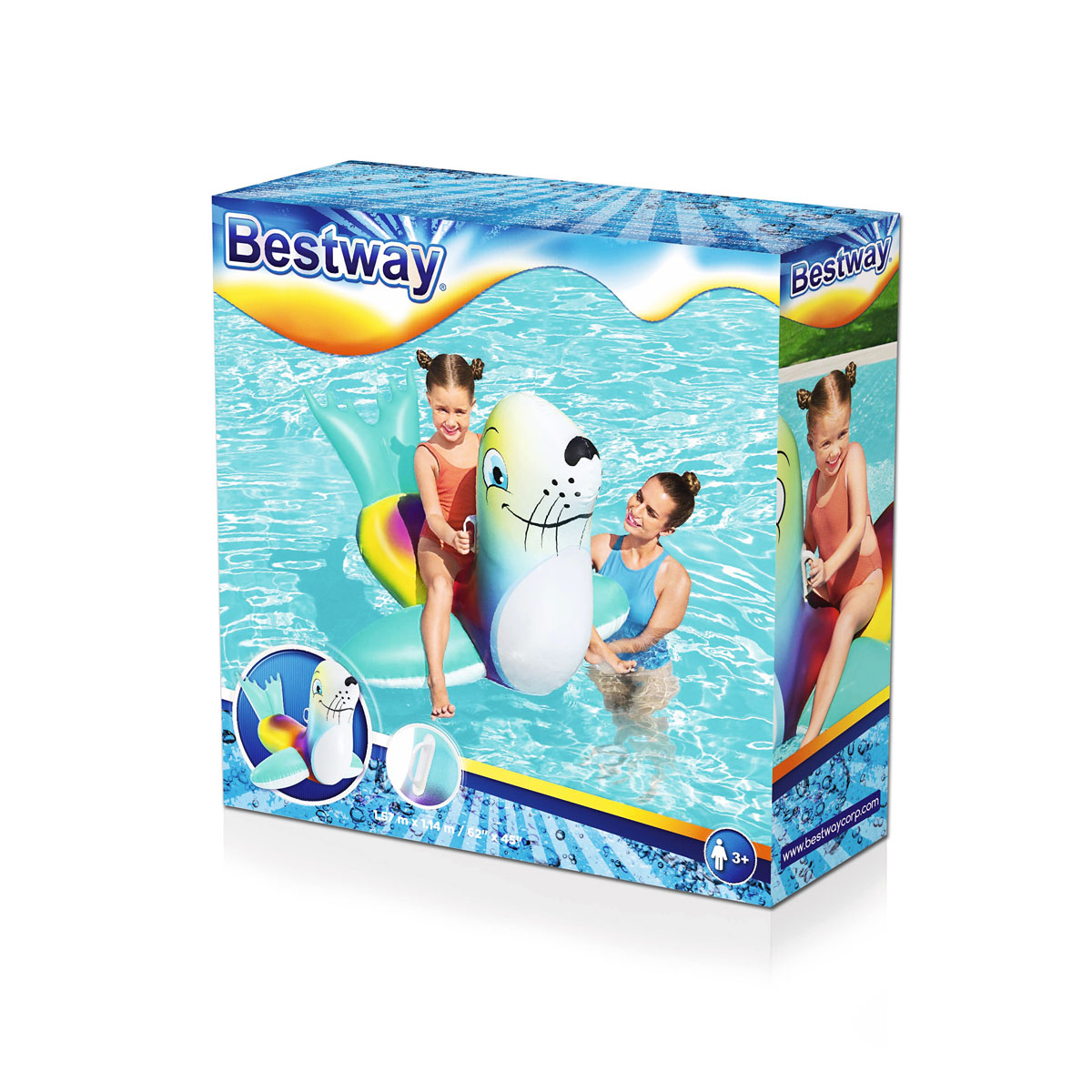 Bouée Otarie - Flash N'n Splash Seal 157 x 114 cm - BESTWAY Bouée Otarie - Flash N'n Splash Seal 157 x 114 cm - BESTWAY