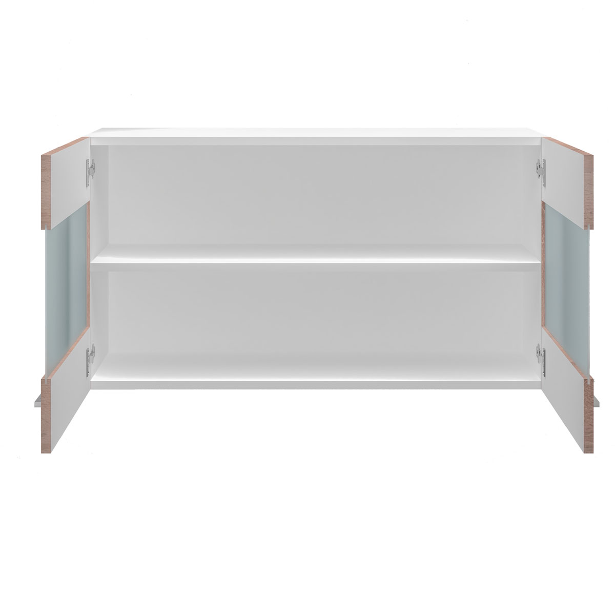 Flex-Well Küchen-Glasoberschrank „Samoa“, 100x54,8x32 cm, Sonoma Eicheoptik Bild 2