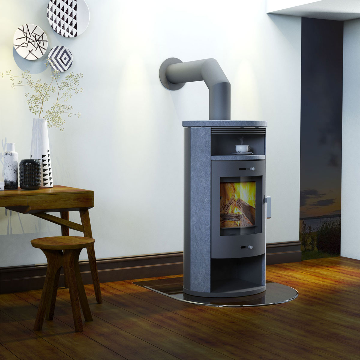 ACCENTE Kaminofen Verona II 3.0 Naturstein Bild 3