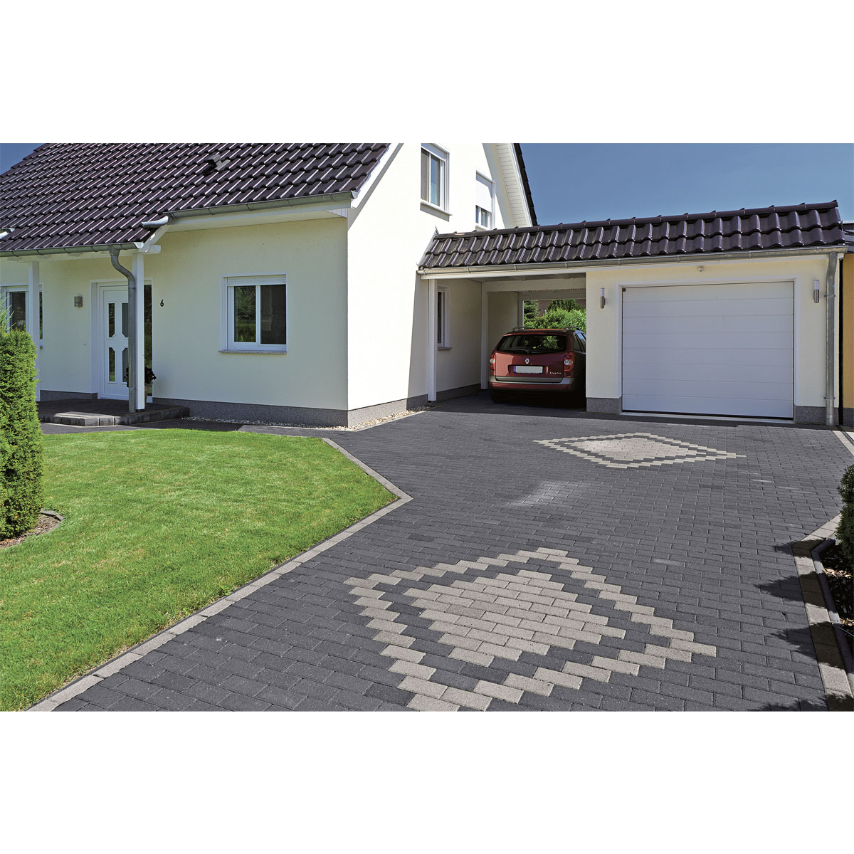 Lusit  Rechteckpflaster mit Fase anthrazit 10 x 20 x 8 cm