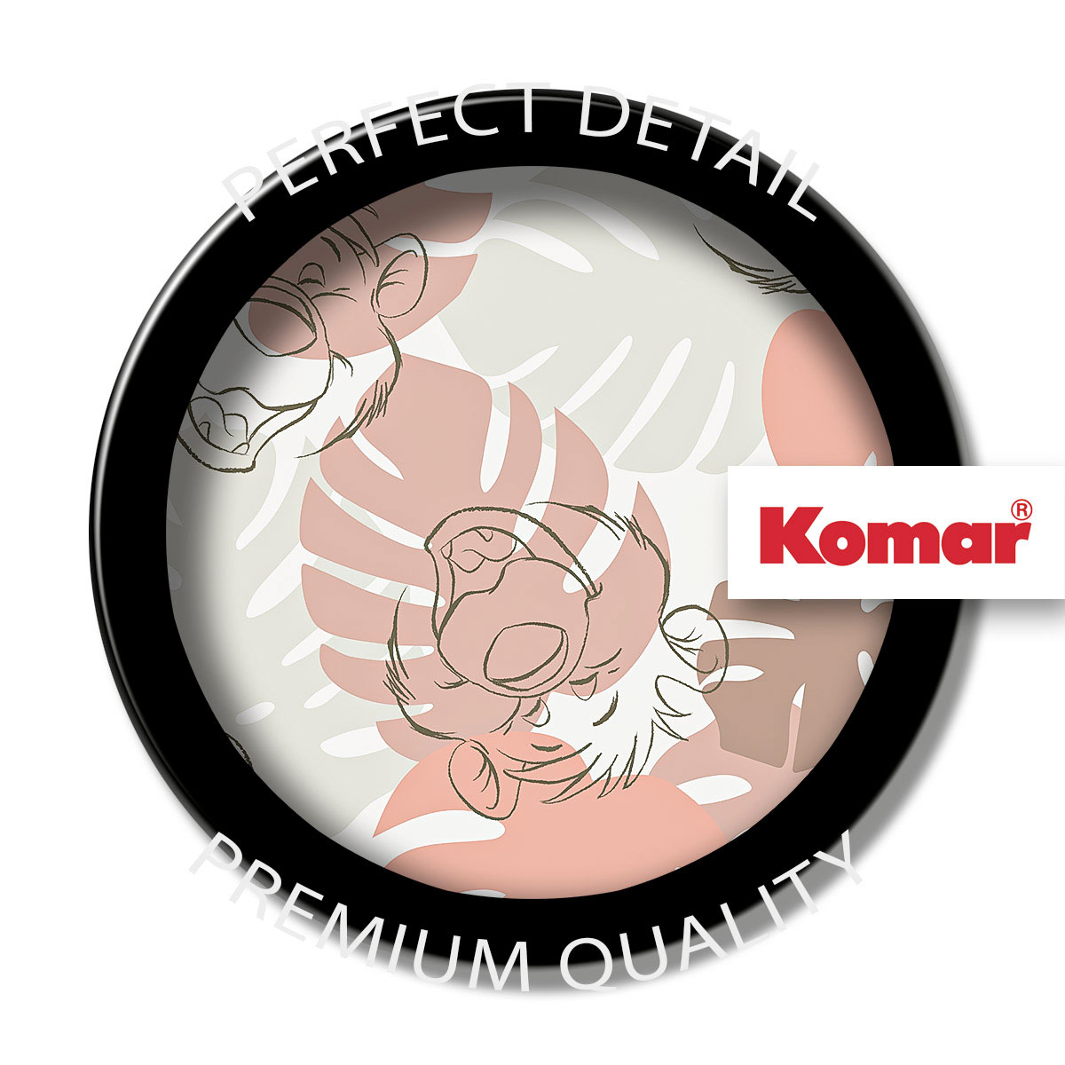 Komar  Selbstklebende Vlies Fototapete rund Jungle Joy Durchmesser 125 cm Bild 3