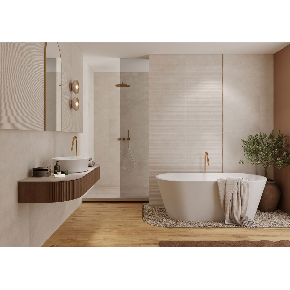 Wandfliese Triana beige strukt. 29,8 x 59,8 x 0,8 cm rekt.                                    Bild 2