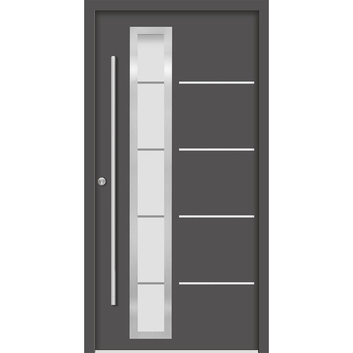SplenDoor  Premium-Haustür Passivedoor Uppsala energiesparend anthrazit 100 x 200 cm links Bild 1