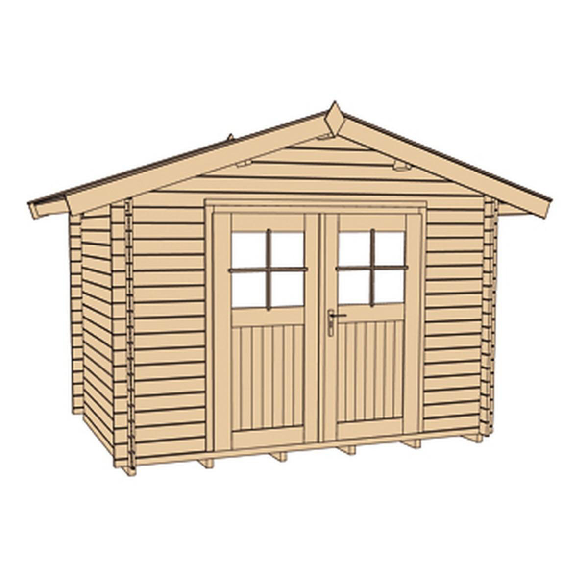 Weka Gartenhaus Premium 45 mm 380 x 280 x 262 cm Bild 3