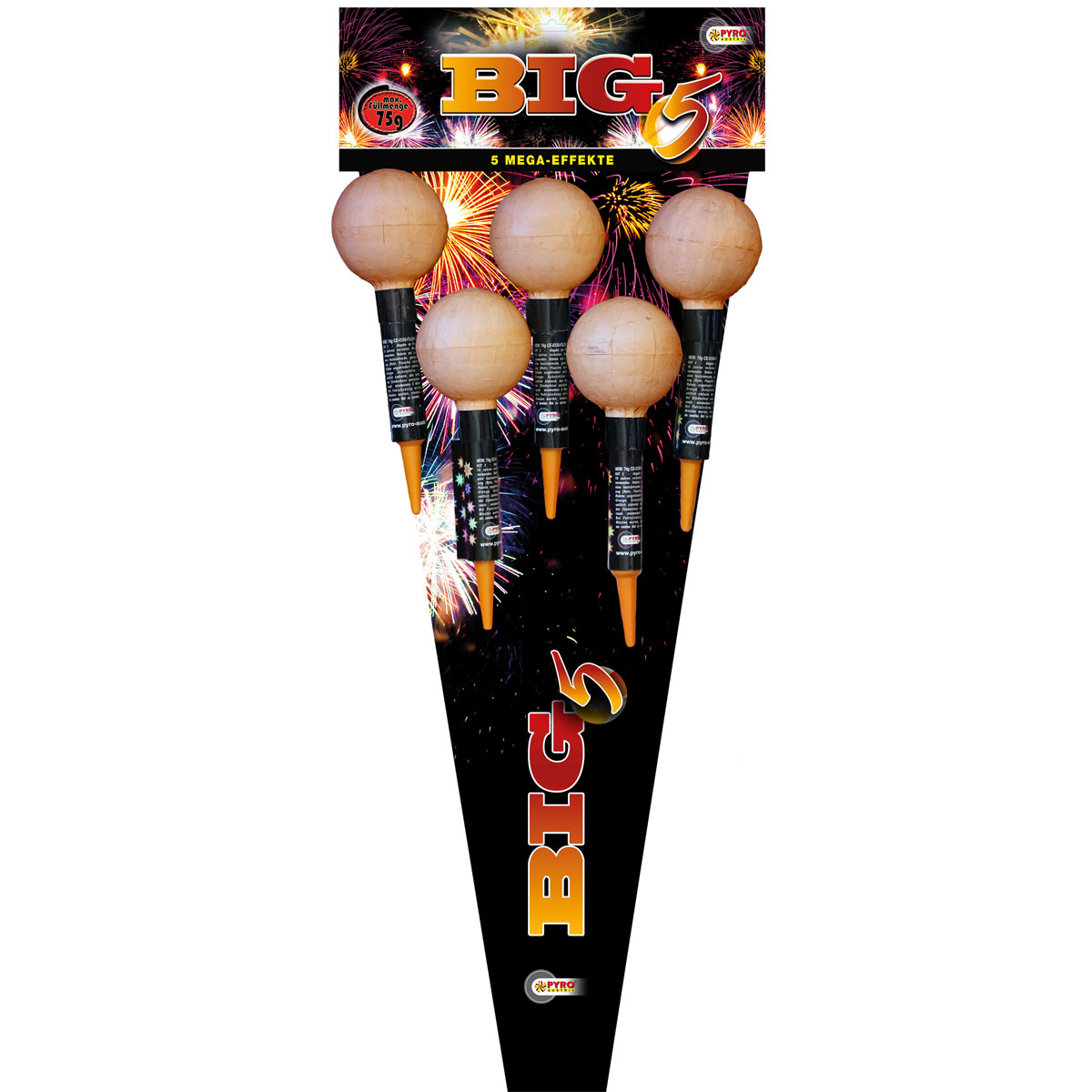 Raketen-Sortiment Big Five 5-teilig