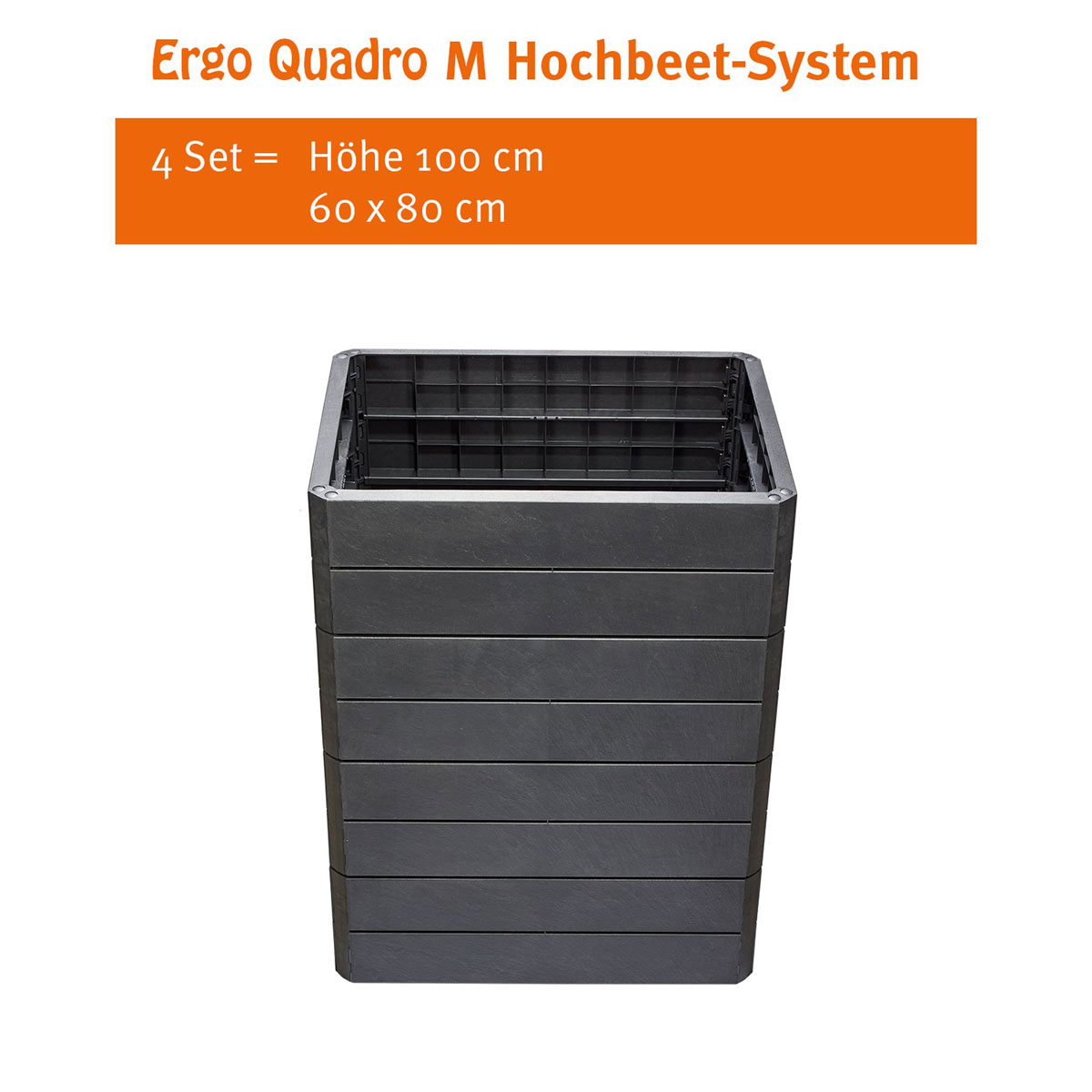 Garantia Hochbeet-System Ergo Quadro Größe M grau Bild 4