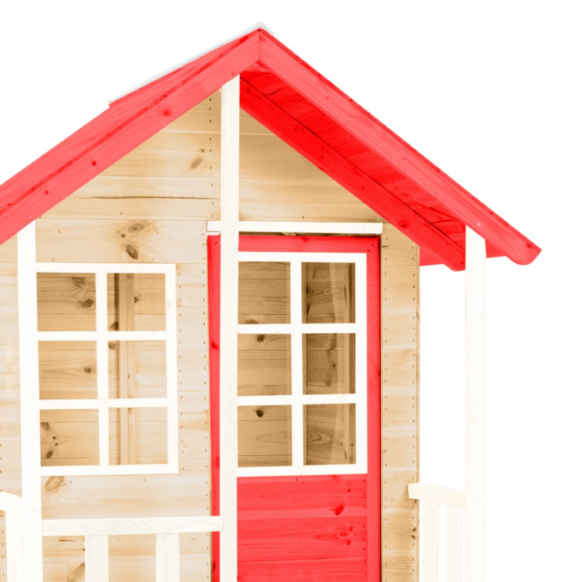 Zwerkules Spielhaus Lolla 3 inkl. Rutsche & Doppelschaukel 352x370x224 cm Bild 3