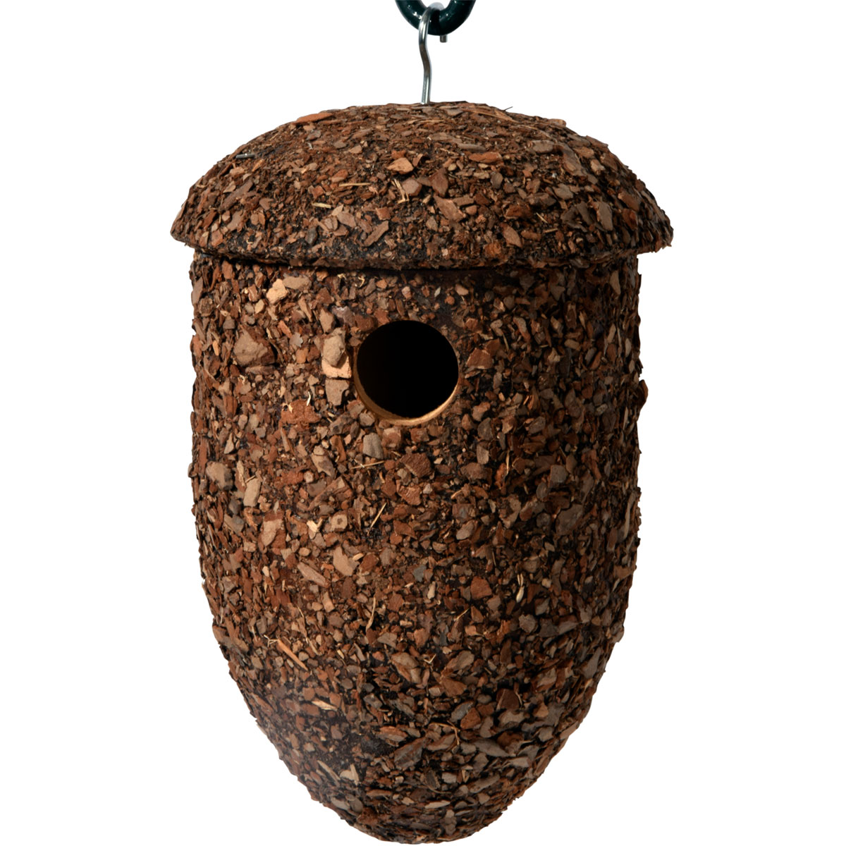 dobar Nistkasten in Eichel-Form Durchmesser 15 x 24 cm mit isolierende Rinde