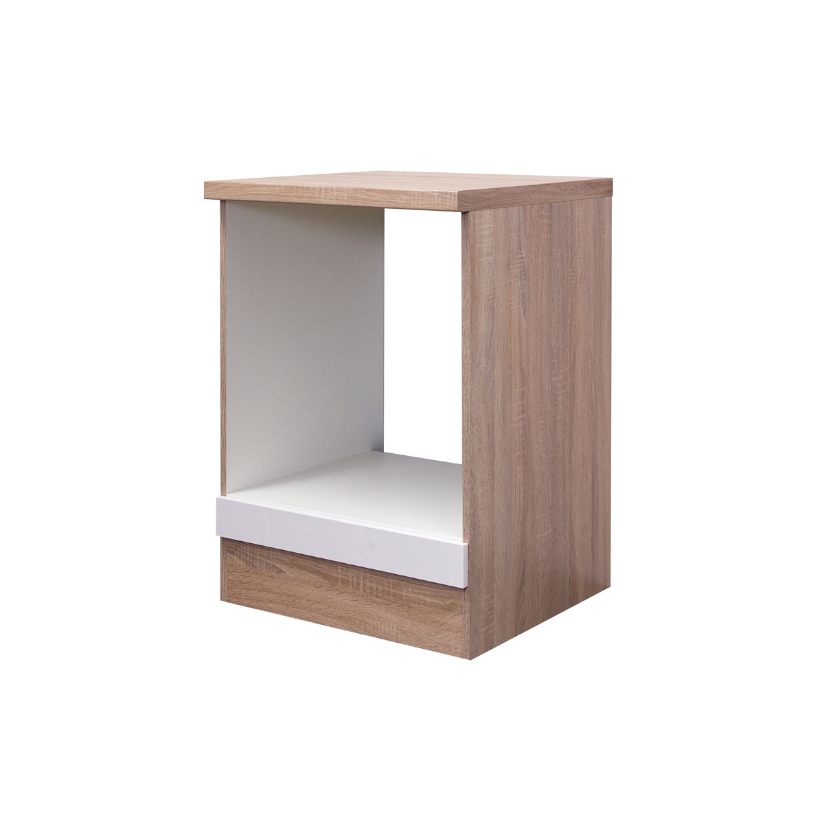 Flex-Well Herdumbauschrank „Valero“ 60x86x60 cm, weiß/Sonoma Eiche