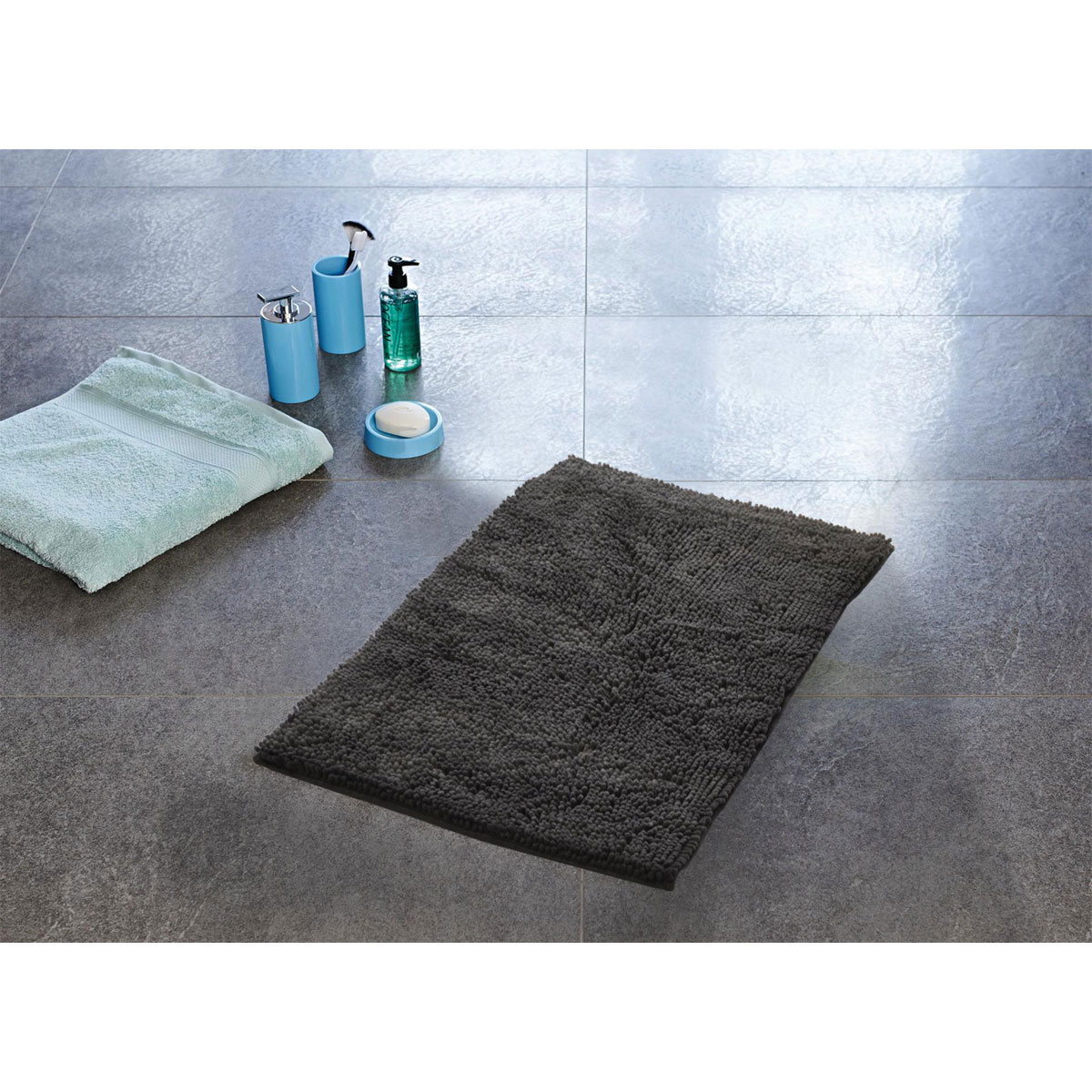 Ridder  Teppich Soft 55 x 85 cm anthrazit Polyester-Microfaser Bild 2