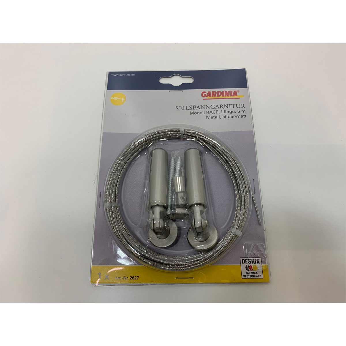 Gardinia Seilspanngarnitur Race 5 m silber matt Bild 1
