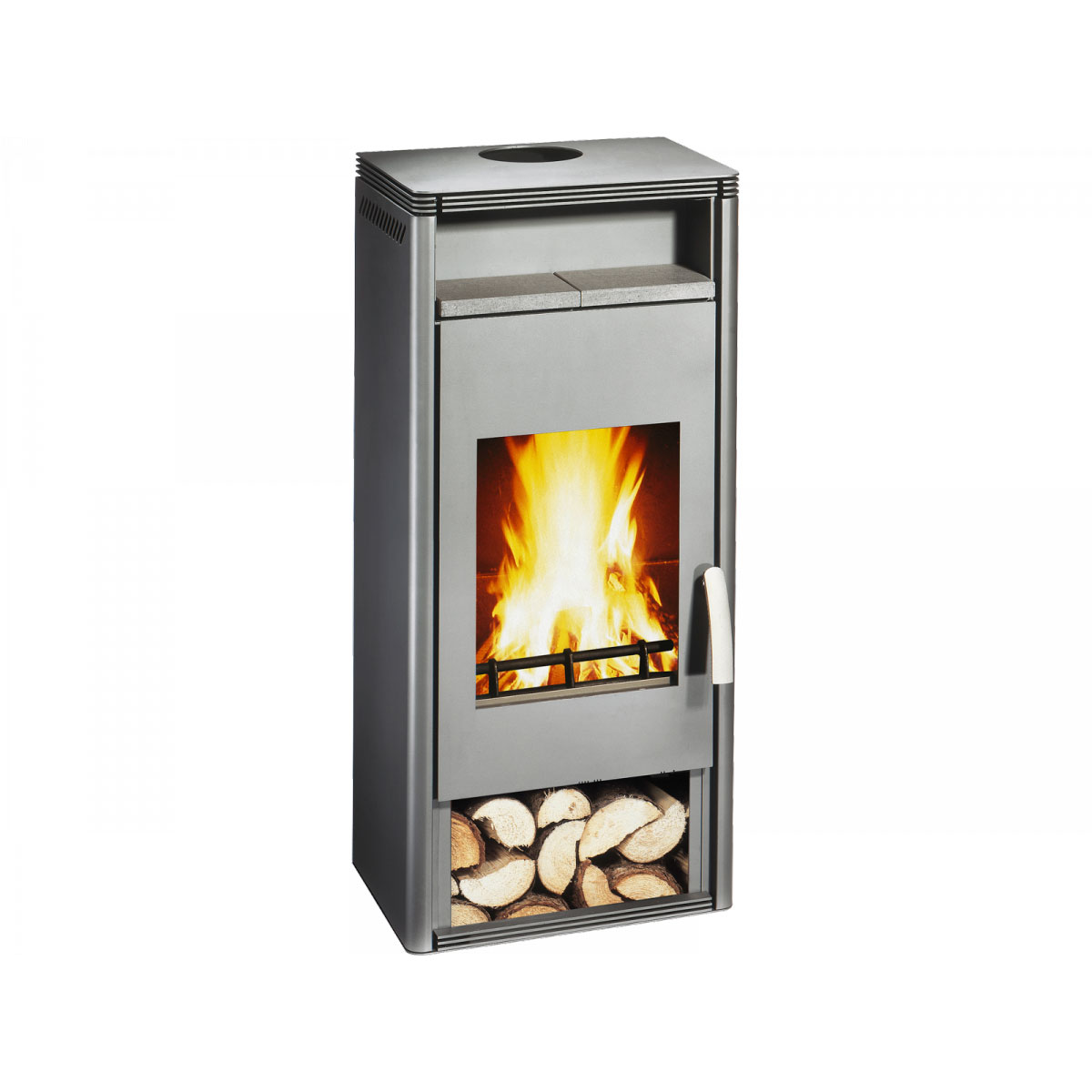 Kaminofen Orpheus Stahl 6KWmit Warmhaltefach