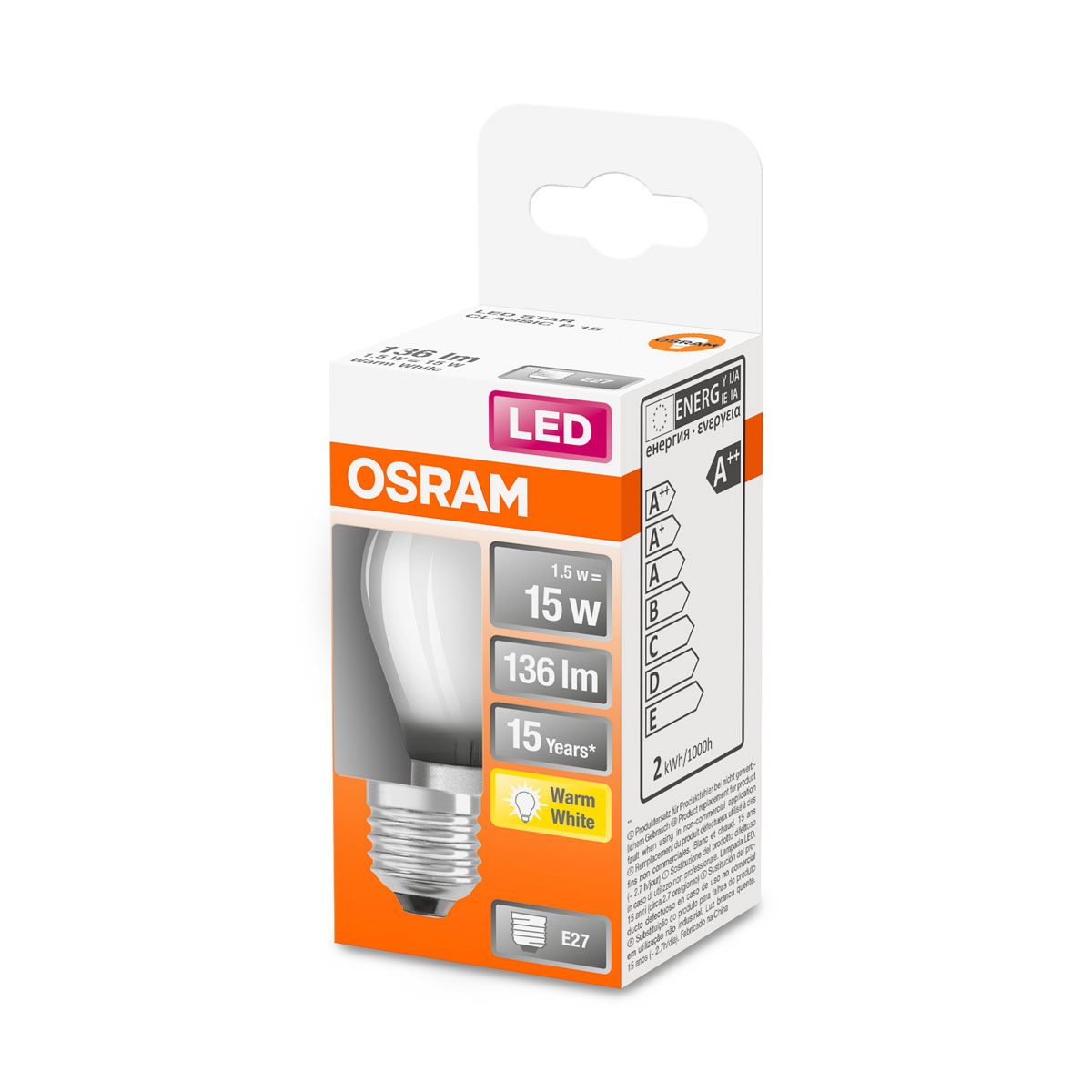 Osram LED-Leuchtmittel Tropfenform E27 15W matt Bild 2