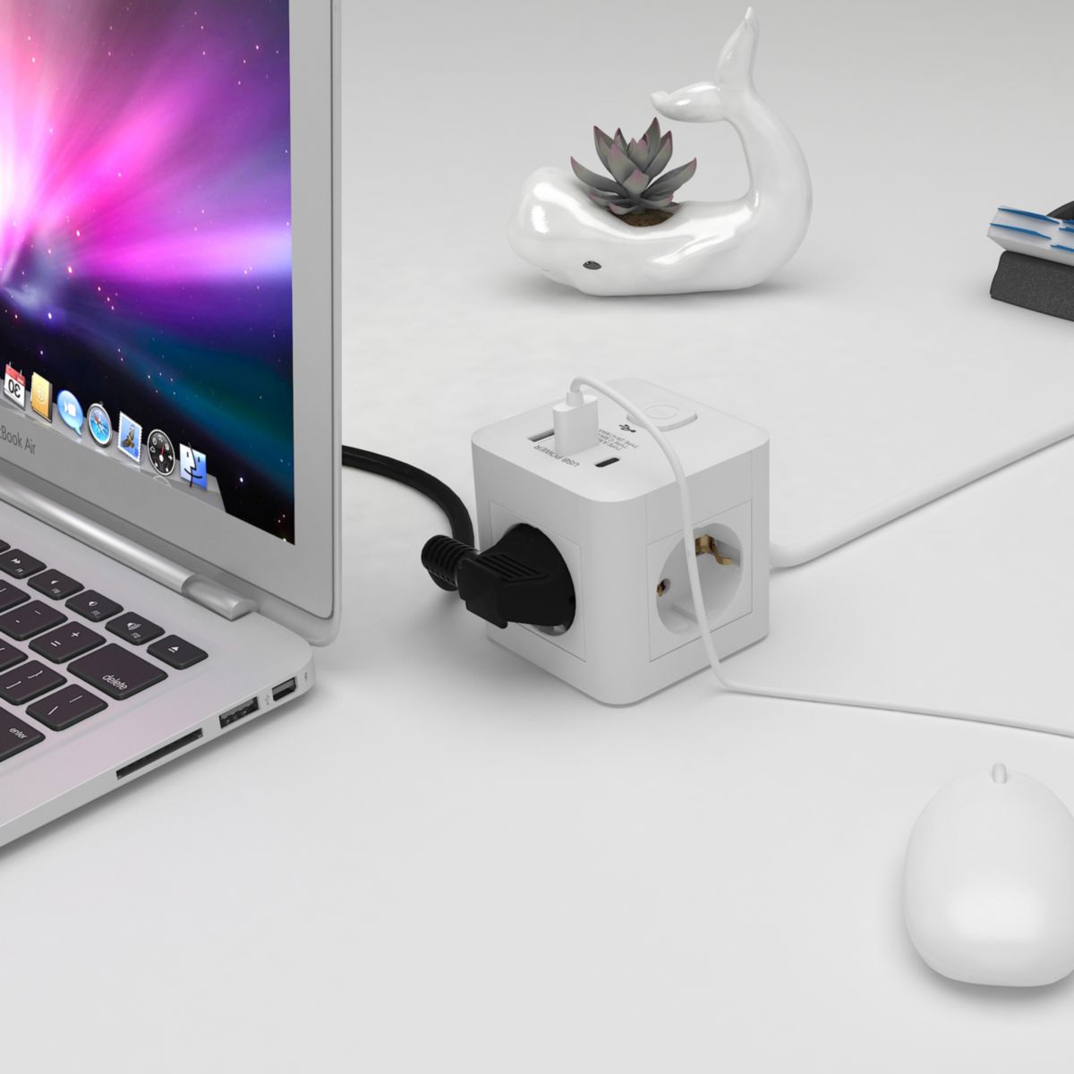 Flector 3-Fach Steckdosenwürfel inkl. USB 1,4 m Bild 5