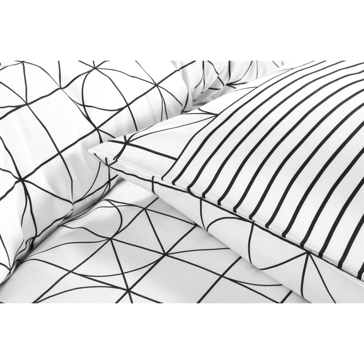 Bettwäsche Kennedy 125-DE Weiß / Schwarz 155cm x 220cm Bild 5