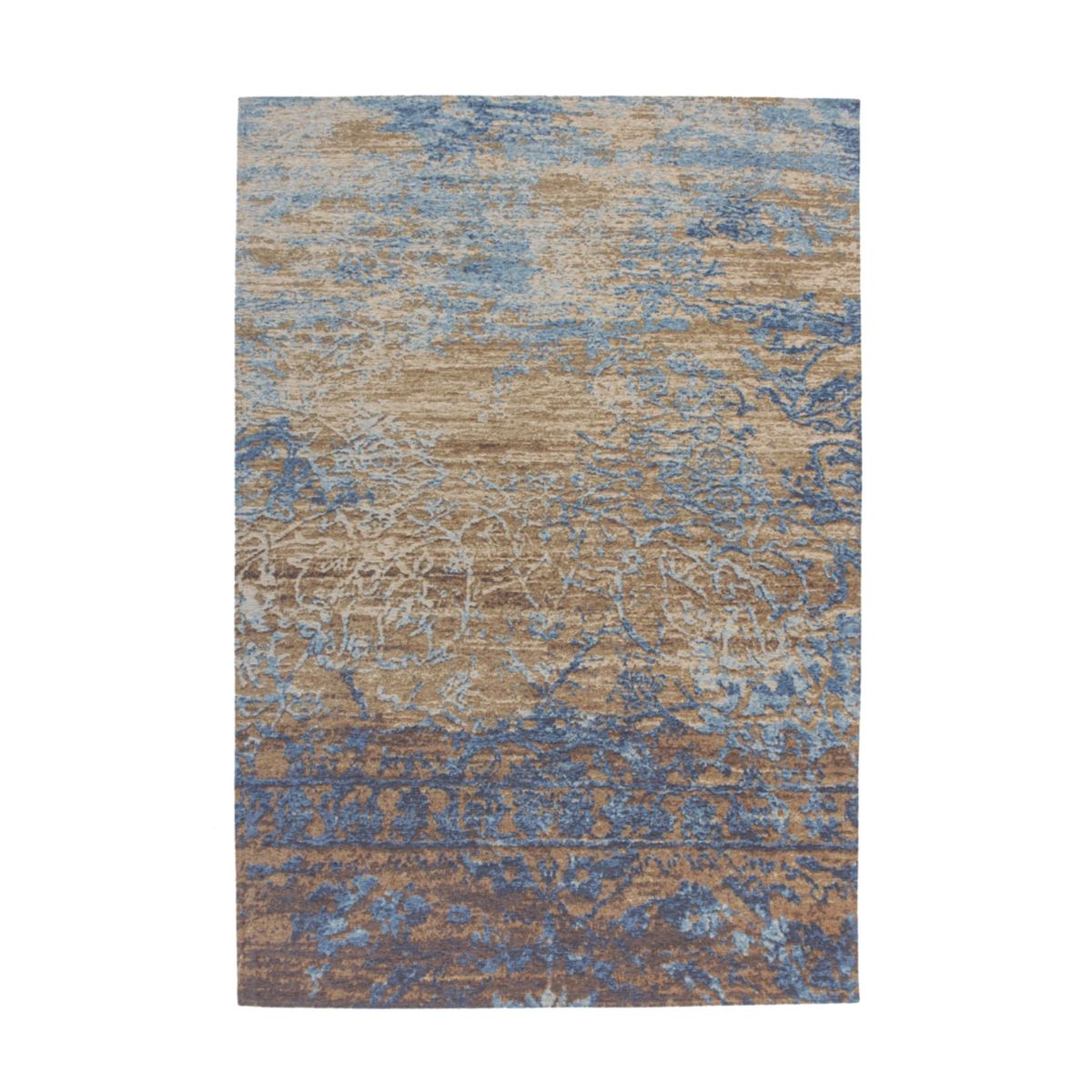 Jacquard-Teppich Blaze 600 blau/beige