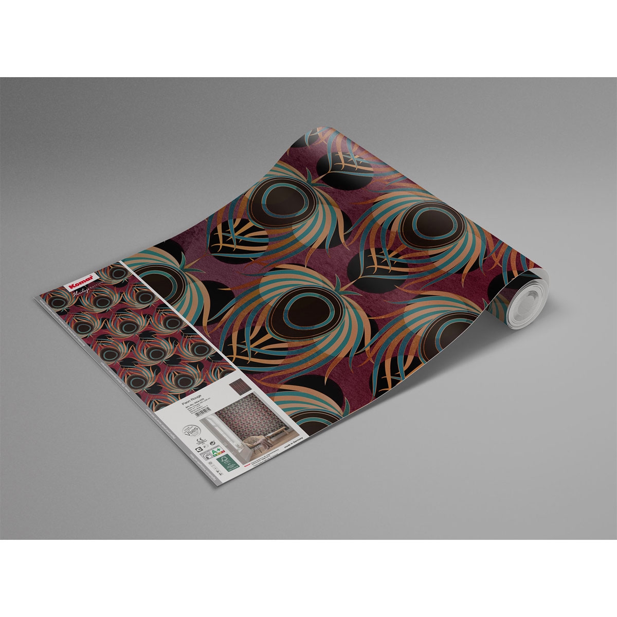 Komar  Vlies Fototapete Paon Rouge 200x280 cm Bild 4