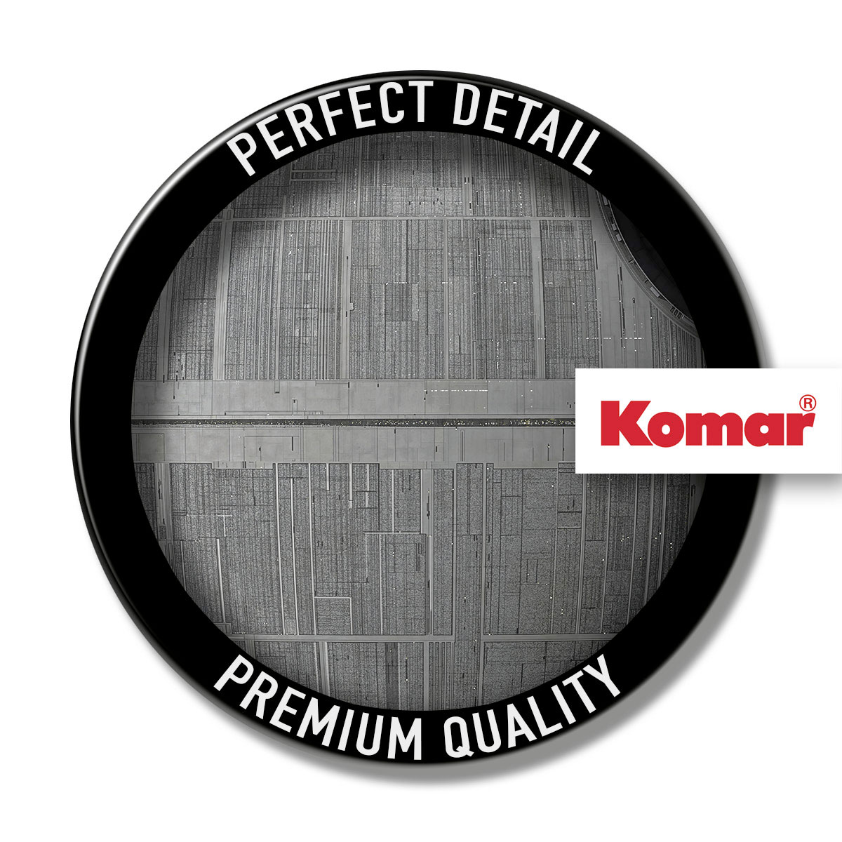 Komar  Selbstklebende Vlies Wandtattoo Star Wars XXL Death Star 127x127 cm Bild 3