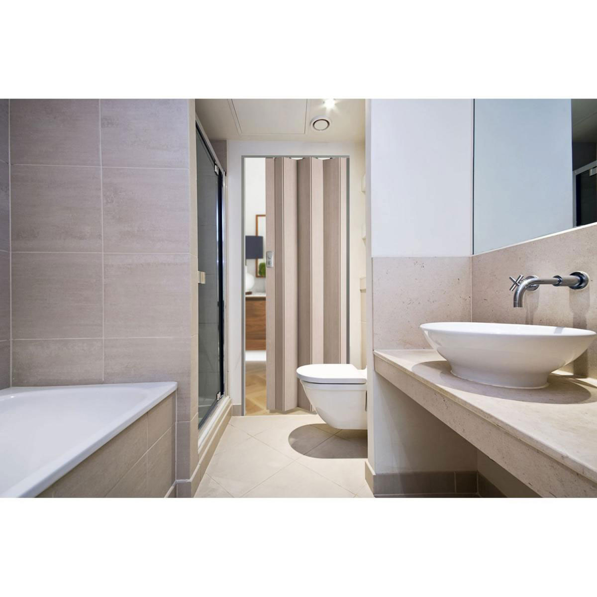 Grosfillex Falttür Spacy 84 x 205 cm Lärche grau Bild 4