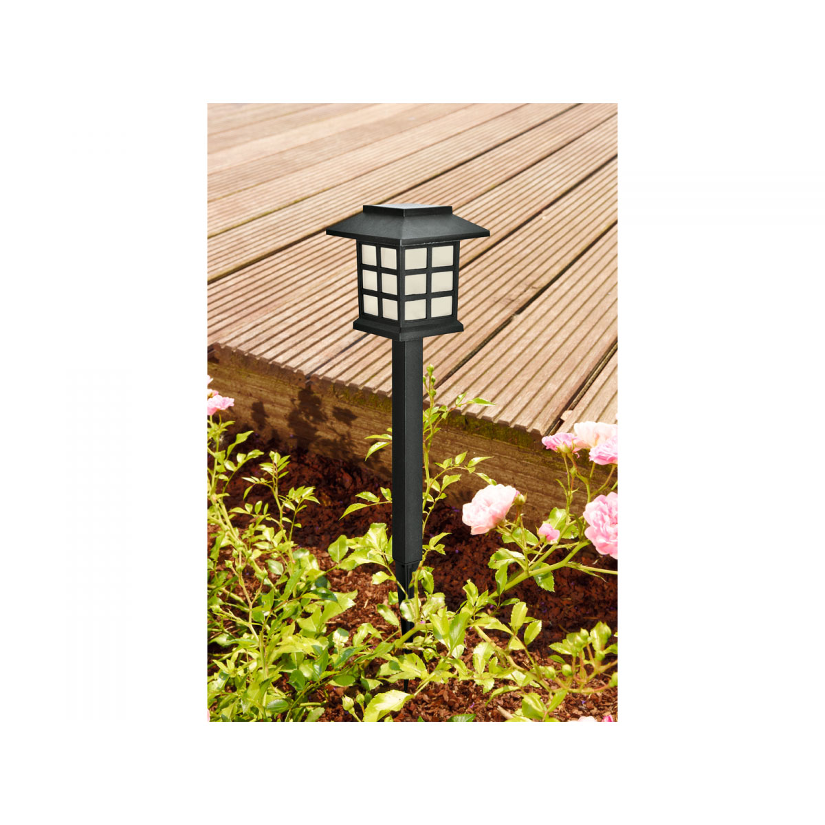 Flector Garten LED-Solarspieß Laterne schwarz inkl Erdspieß Bild 2