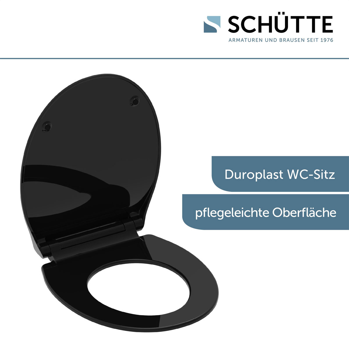 Schütte Duroplast WC-Sitz SLIM BLACK mit Absenkautomatik und Schnellverschluss Bild 3