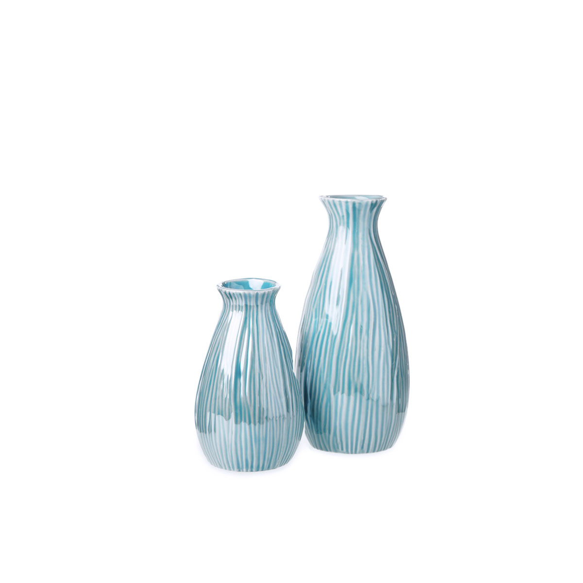 Vase 8 x 8 x 12,5 cm hellblau