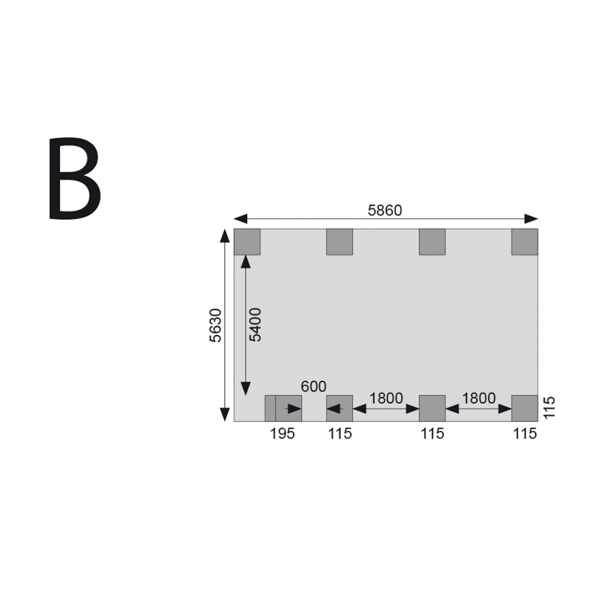 Karibu Doppelcarport Classic 2 Variante B inkl einem Einfahrtsbogen Bild 2