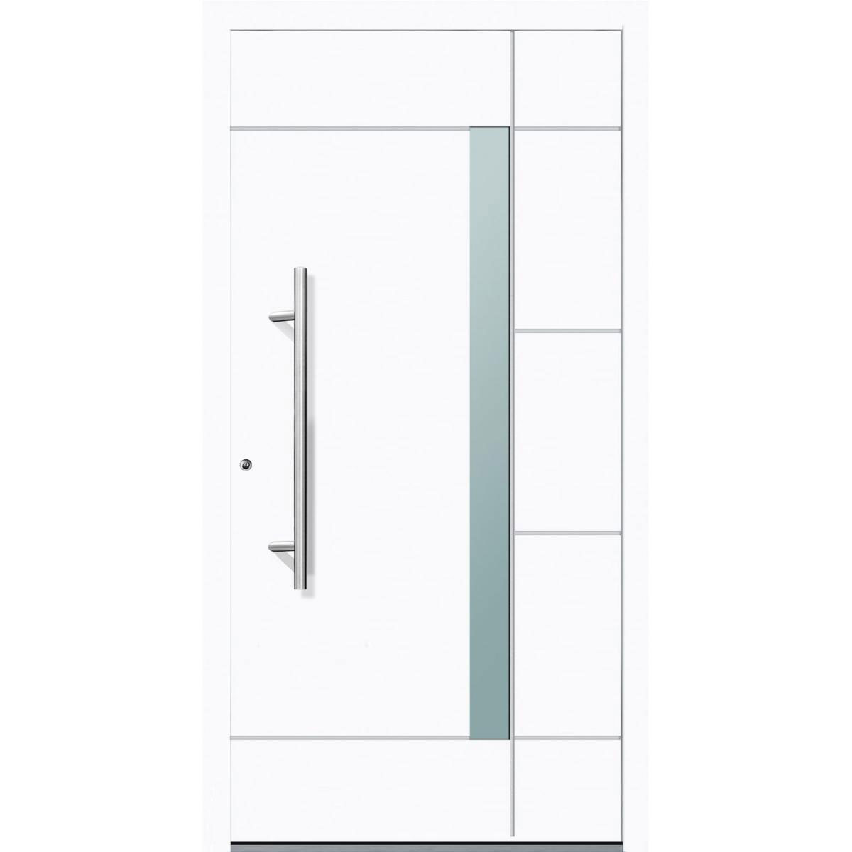 Aluminium Sicherheits-Haustür Vicenza Exklusiv 75 mm weiß 110 x 210 cm Anschlag links inkl Griffset Bild 1