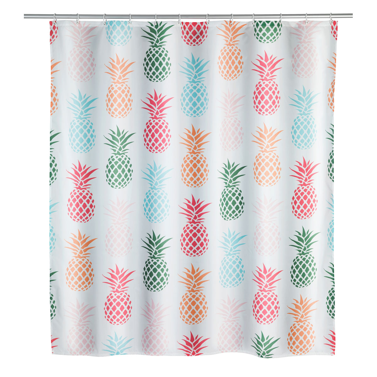 Wenko  Duschvorhang Ananas Textil Polyester 180 x 200 cm waschbar Bild 1
