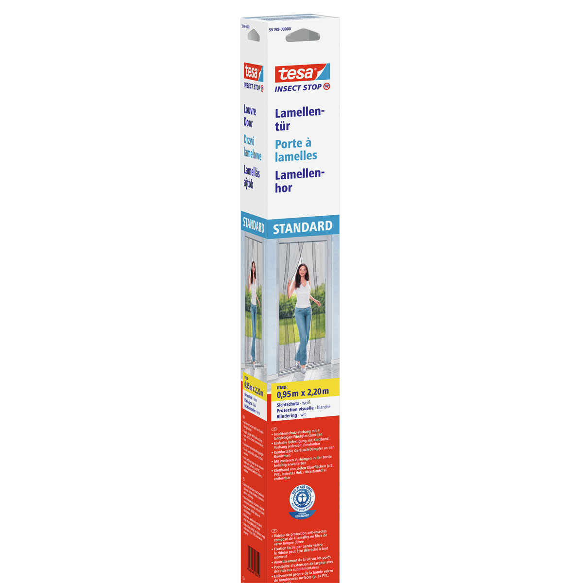 tesa Fliegengitter Lamellentuer, weiss2,20 x 0,95m