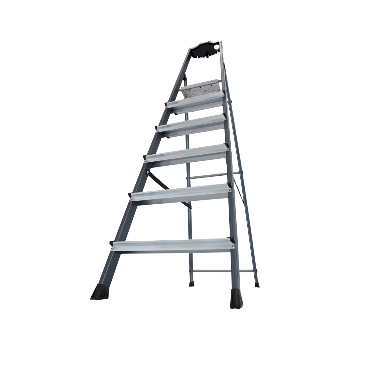 Krause SECURO STUFEN-STEHLEITER ELOXIERT 6 STUFEN Bild 3