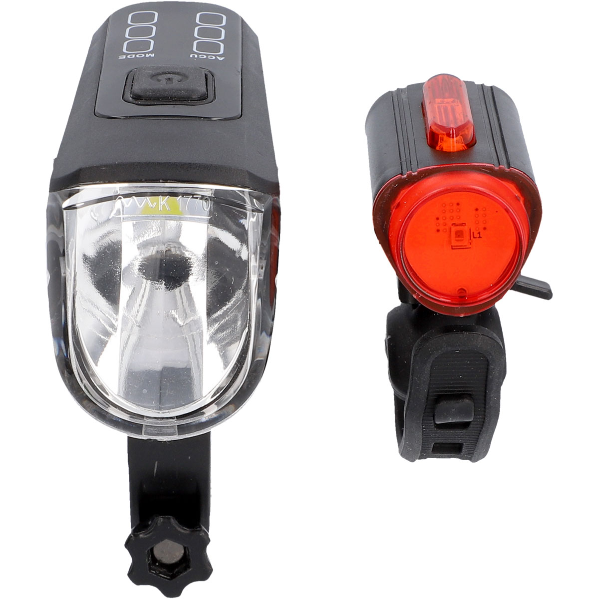 Fischer  Fahrrad Akku LED Beleuchtungsset 60 Lux