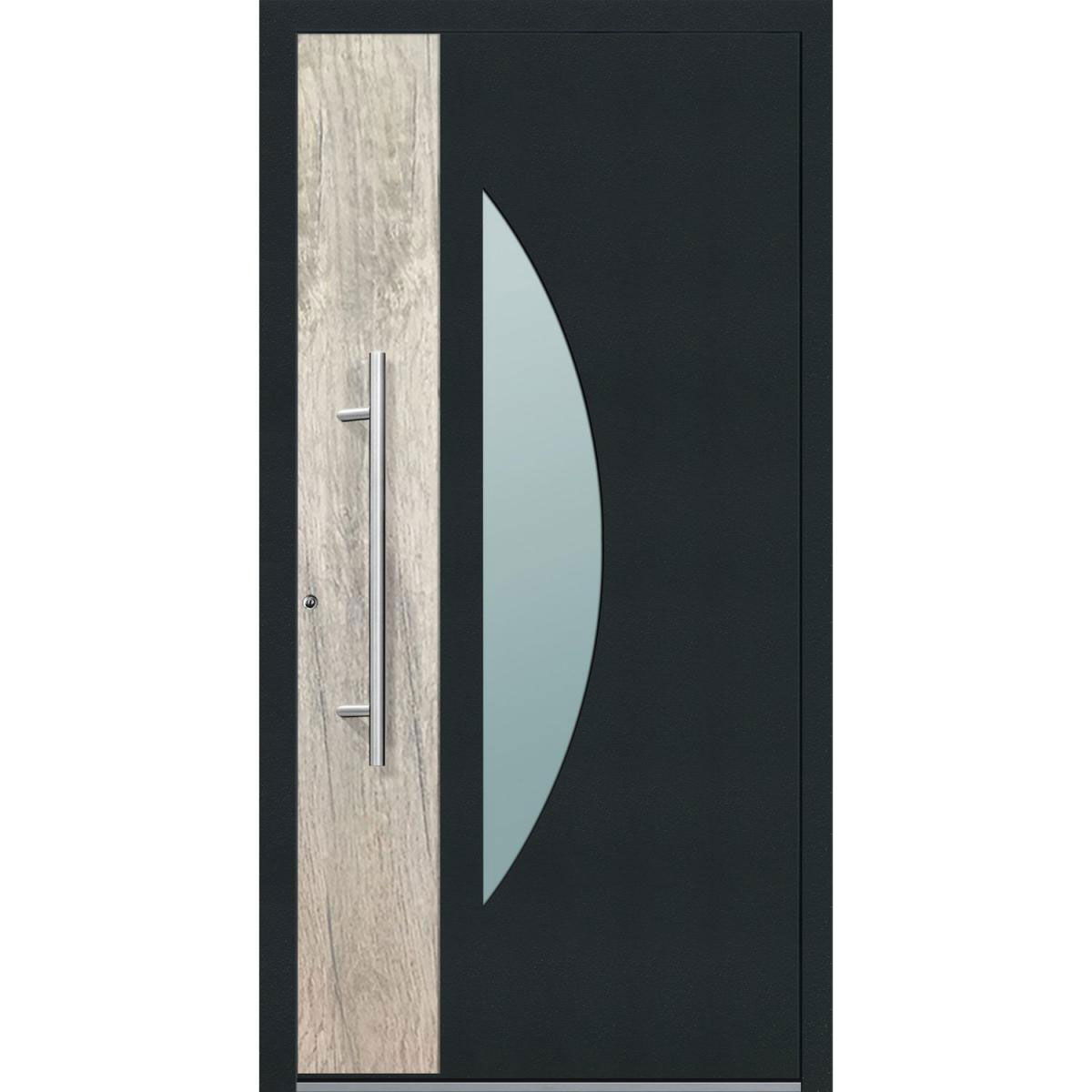 Aluminium Sicherheits-Haustür Modena Exklusiv 75 mm anthrazit 100 x 210 cm Anschlag links inkl Griffset Bild 1