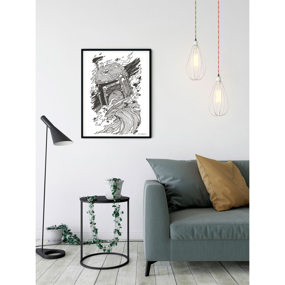 Komar  Wandbild Star Wars Boba Fett Drawing 50x70 cm